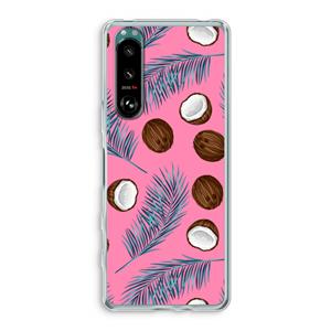 CaseCompany Kokosnoot roze: Sony Xperia 5 III Transparant Hoesje