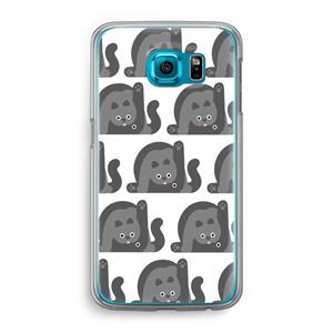 CaseCompany Cats: Samsung Galaxy S6 Transparant Hoesje