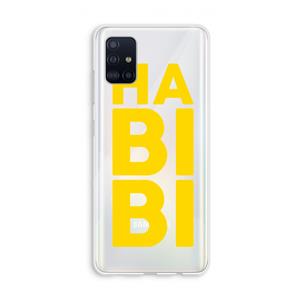 CaseCompany Habibi Blue: Galaxy A51 4G Transparant Hoesje