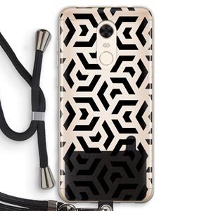 CaseCompany Crazy pattern: Xiaomi Redmi 5 Transparant Hoesje met koord