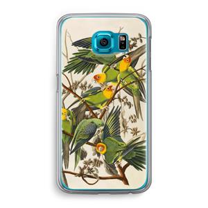 CaseCompany Carolinaparkiet: Samsung Galaxy S6 Transparant Hoesje