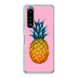 CaseCompany Grote ananas: Sony Xperia 5 III Transparant Hoesje