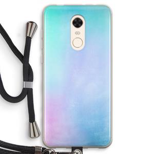 CaseCompany mist pastel: Xiaomi Redmi 5 Transparant Hoesje met koord