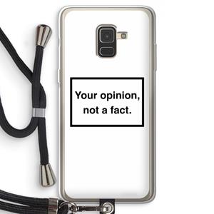 CaseCompany Your opinion: Samsung Galaxy A8 (2018) Transparant Hoesje met koord