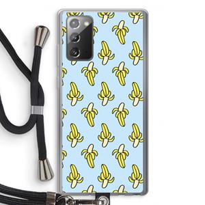 CaseCompany Bananas: Samsung Galaxy Note 20 / Note 20 5G Transparant Hoesje met koord