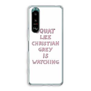 CaseCompany Christian Grey: Sony Xperia 5 III Transparant Hoesje