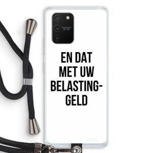 CaseCompany Belastinggeld: Samsung Galaxy S10 Lite Transparant Hoesje met koord