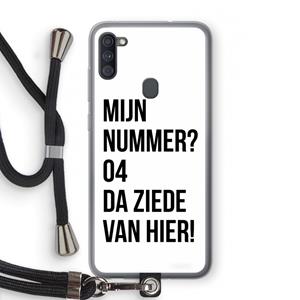 CaseCompany Da ziede van hier: Samsung Galaxy A11 Transparant Hoesje met koord