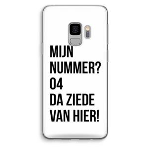 CaseCompany Da ziede van hier: Samsung Galaxy S9 Transparant Hoesje