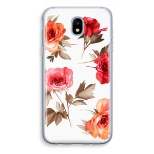 CaseCompany Roosjes: Samsung Galaxy J5 (2017) Transparant Hoesje