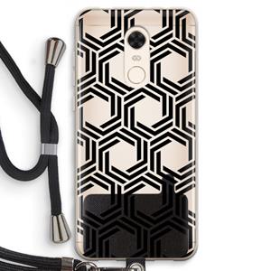 CaseCompany Geometrisch patroon: Xiaomi Redmi 5 Transparant Hoesje met koord