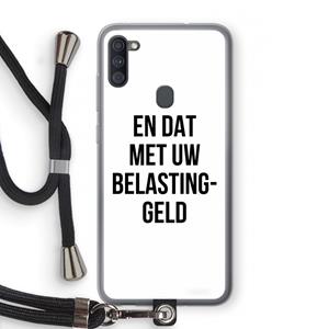 CaseCompany Belastinggeld: Samsung Galaxy A11 Transparant Hoesje met koord