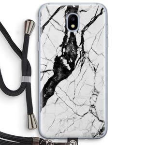 CaseCompany Witte marmer 2: Samsung Galaxy J5 (2017) Transparant Hoesje met koord