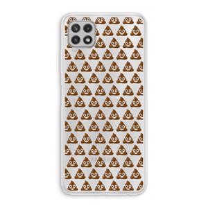 CaseCompany Poop emoji: Samsung Galaxy A22 4G Transparant Hoesje