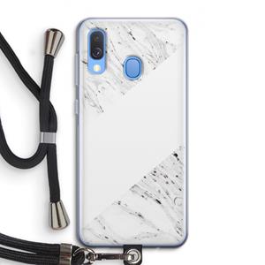 CaseCompany Biggest stripe: Samsung Galaxy A40 Transparant Hoesje met koord