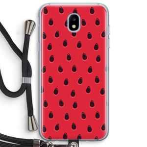 CaseCompany Watermelon: Samsung Galaxy J5 (2017) Transparant Hoesje met koord