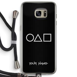 CaseCompany Squid Game: Samsung Galaxy S7 Edge Transparant Hoesje met koord