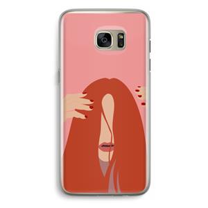 CaseCompany Woke up like this: Samsung Galaxy S7 Edge Transparant Hoesje