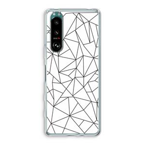 CaseCompany Geometrische lijnen zwart: Sony Xperia 5 III Transparant Hoesje