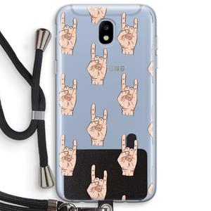 CaseCompany Rock: Samsung Galaxy J5 (2017) Transparant Hoesje met koord