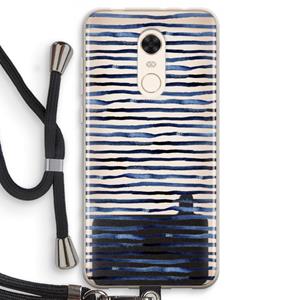 CaseCompany Verrassende lijnen: Xiaomi Redmi 5 Transparant Hoesje met koord