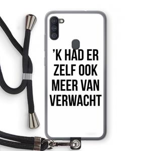 CaseCompany Meer verwacht: Samsung Galaxy A11 Transparant Hoesje met koord