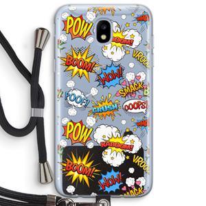 CaseCompany Pow Smack: Samsung Galaxy J5 (2017) Transparant Hoesje met koord