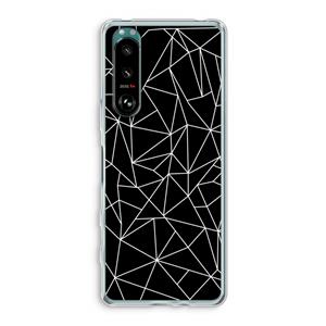 CaseCompany Geometrische lijnen wit: Sony Xperia 5 III Transparant Hoesje