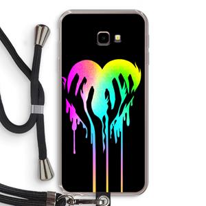 CaseCompany Hold My Heart: Samsung Galaxy J4 Plus Transparant Hoesje met koord