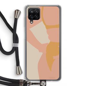 CaseCompany Bikini body: Samsung Galaxy A12 Transparant Hoesje met koord