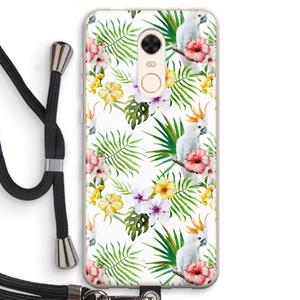 CaseCompany Gele kuif: Xiaomi Redmi 5 Transparant Hoesje met koord