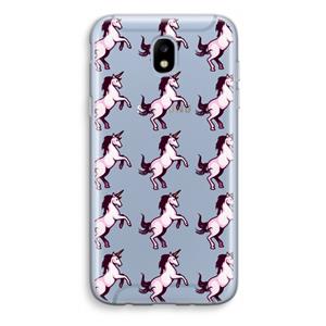 CaseCompany Musketon Unicorn: Samsung Galaxy J5 (2017) Transparant Hoesje