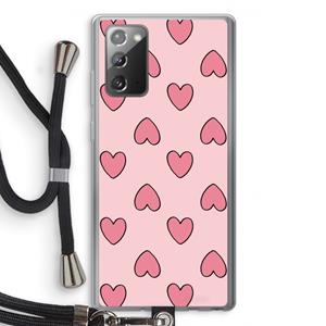 CaseCompany Ondersteboven verliefd: Samsung Galaxy Note 20 / Note 20 5G Transparant Hoesje met koord