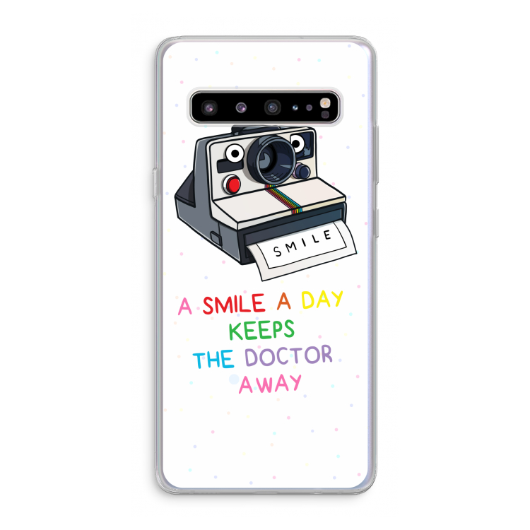 CaseCompany Smile: Samsung Galaxy S10 5G Transparant Hoesje