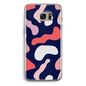 CaseCompany Memphis Shapes Pink: Samsung Galaxy S7 Edge Transparant Hoesje