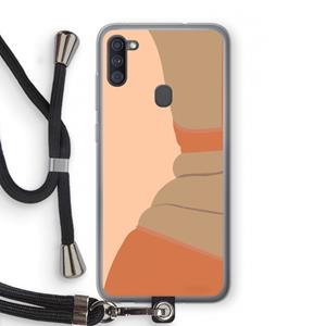 CaseCompany Bikini: Samsung Galaxy A11 Transparant Hoesje met koord