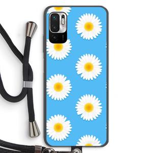 CaseCompany Margrietjes: Xiaomi Redmi Note 10 5G Transparant Hoesje met koord