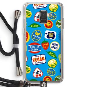 CaseCompany Fruitsticker: Samsung Galaxy A8 (2018) Transparant Hoesje met koord