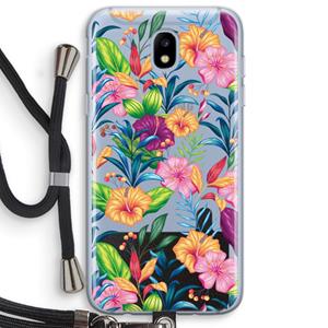CaseCompany Tropisch 2: Samsung Galaxy J5 (2017) Transparant Hoesje met koord