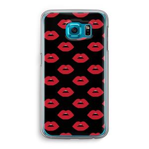 CaseCompany Lips: Samsung Galaxy S6 Transparant Hoesje