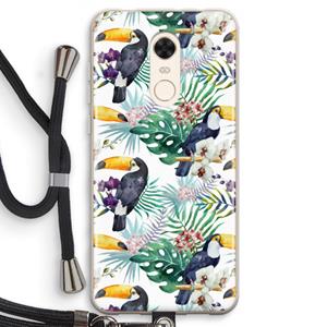 CaseCompany Tukans: Xiaomi Redmi 5 Transparant Hoesje met koord