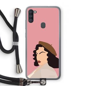 CaseCompany Confidence: Samsung Galaxy A11 Transparant Hoesje met koord