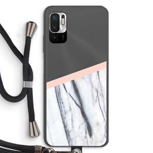 CaseCompany A touch of peach: Xiaomi Redmi Note 10 5G Transparant Hoesje met koord