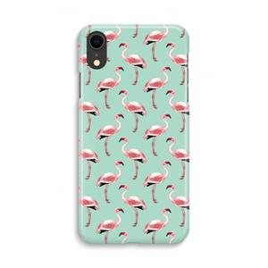 CaseCompany Flamingoprint groen: iPhone XR Volledig Geprint Hoesje