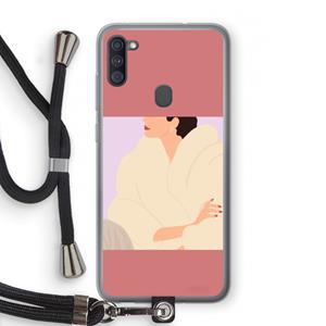CaseCompany Cosy: Samsung Galaxy A11 Transparant Hoesje met koord