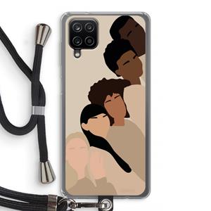 CaseCompany Sweet creatures: Samsung Galaxy A12 Transparant Hoesje met koord