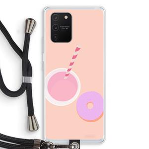 CaseCompany Donut: Samsung Galaxy S10 Lite Transparant Hoesje met koord