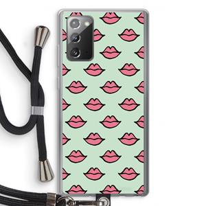 CaseCompany Lipjes: Samsung Galaxy Note 20 / Note 20 5G Transparant Hoesje met koord