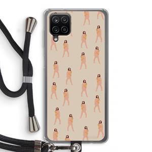 CaseCompany You're so golden: Samsung Galaxy A12 Transparant Hoesje met koord