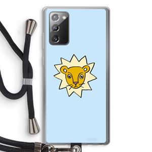 CaseCompany Kleine leeuw: Samsung Galaxy Note 20 / Note 20 5G Transparant Hoesje met koord